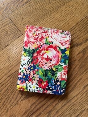 ban.do floral Passport Cover with Navy and Gold Interior